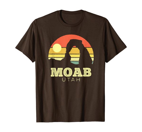 

moab utah vintage sunset arches adventure outdoors t-shirt, White;black