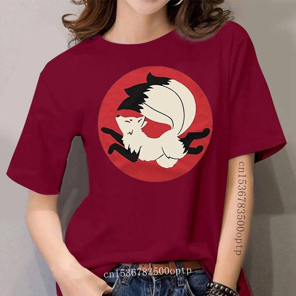 

women's t-shirt casual short sleeve for women clothing summer three-tailed kitsune graphic t shirt, White