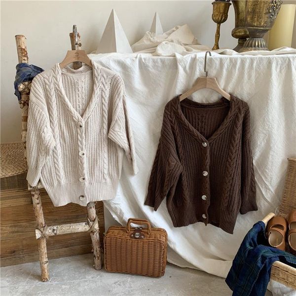 

pullover 9254 children's wool coat knitted cardigan 2021 autumn long sleeve extended korean girl, Blue