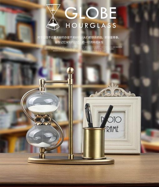 

pen holder hourglass timer creative personality fashion office desk study furnishings gifts home accessories other clocks