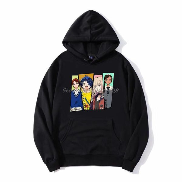 

men's hoodies & sweatshirts anime ohto ai cosplay wonder egg priority hoodie men fleece hooded sweatshirt streetwear harajuku, Black