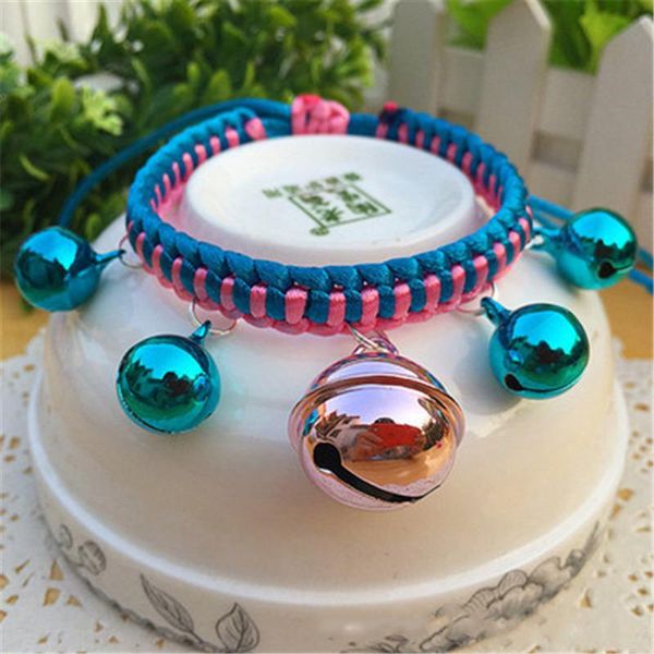 

cute cats small dog collar adjustable safety buckle easy-wear bell accessories puppy neck belt pet supplies cat collars & leads