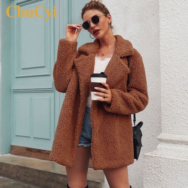 

women's fur & faux winter coat plus size 3xl thicken warm ry coats jackets long soft plush overcoat autumn gvpo, Black