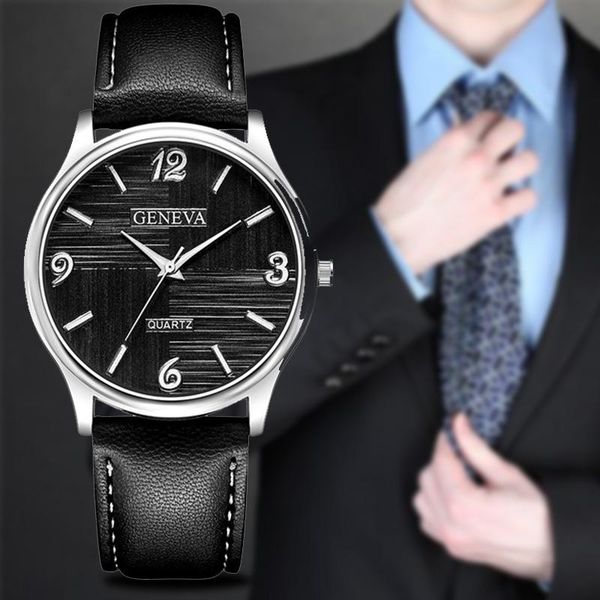 

wristwatches men quartz watch leather band clock male business suit accessories casual wristwatch 2021 sale relogio masculino, Slivery;brown