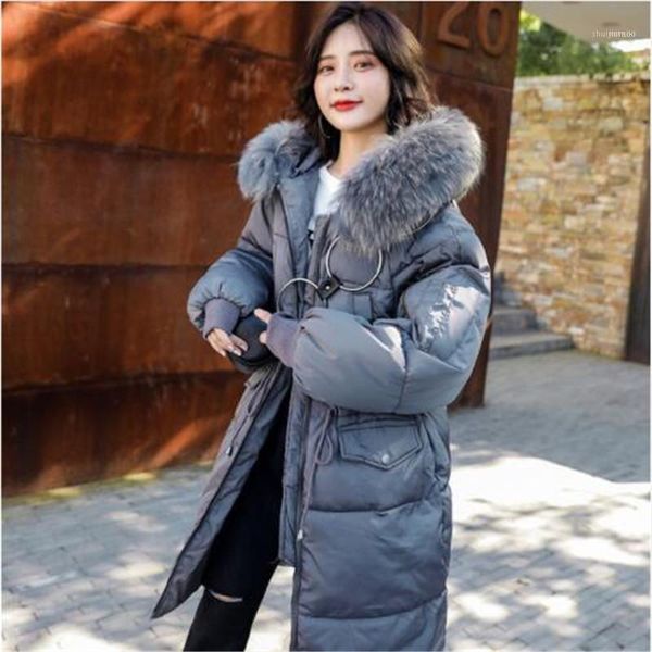 

women's down & parkas eastern gate heavy hair get long han edition over-the-knee cotton-padded clothes jacket1, Black