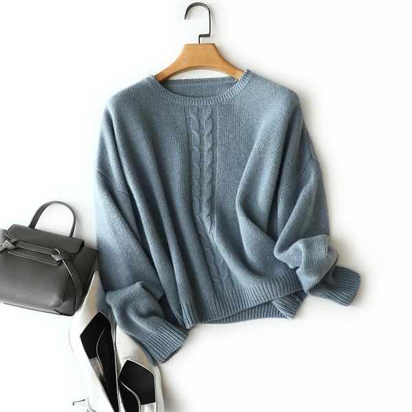 

women's sweaters autumn and winter cashmere cardigan embroidered deer loose-fitting thick wool blend knitted sweater coat, White;black