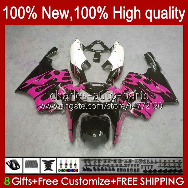 OEM Body for Kawasaki Ninja ZX7R ZX750 1996 1997 1998 1999 2000 2000 2008 2008 2008 2008 Pink Flames New Bodyworks 28HC.95 ZX 7 R ZX 750 ZX 7R ZX-750 ZX-7R 96 97 98 99 00 01 02 03 Feeding