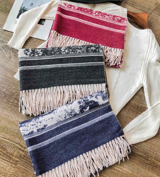 

designer women cashmere scarf shawl fashion classic scarves 2021 luxury muffler letter pattern wool landscape animal print pashminas winter, Blue;gray