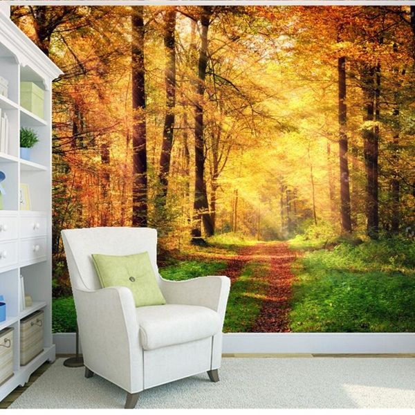 

wallpapers custom natural landscape wallcoverings.sunlight on the forest,3d po murals for living room bedroom background wall wallpaper