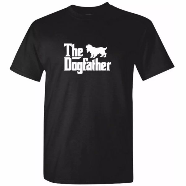 

mens cocker spaniel tshirt - dog father t shirt spaniel funny puppy gift, White;black