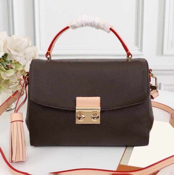 

brown print vintage handy messenger bags elegant commute large capacity checkerboard shoulder bag designer messenger bagg ladies handbag