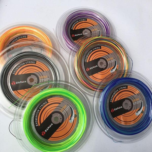 

reel 200 big bangle 0.7mm rainbow badminton strings tension 28lbs 6 colors sets