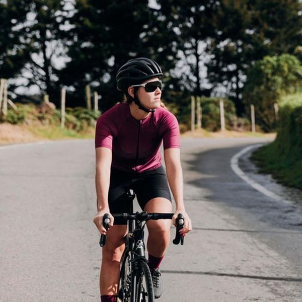 

summer women short sleeve cycling jersey bike wear clothes bib set mtb uniform pro pure fuchsia maillot culotte suit racing sets, Black;blue