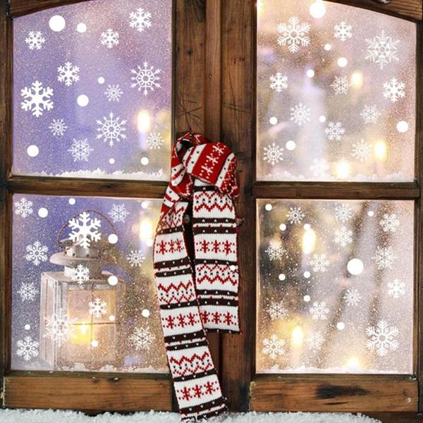 

christmas decorations 2021 xmas pvc snowflake wall sticker/shop window glass scene arrangement/festival atmosphere arrangement/children&#039