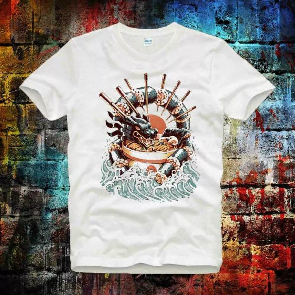 

dragon sushi ramen japan japanese ideal gift / ladies t shirt b783, White;black