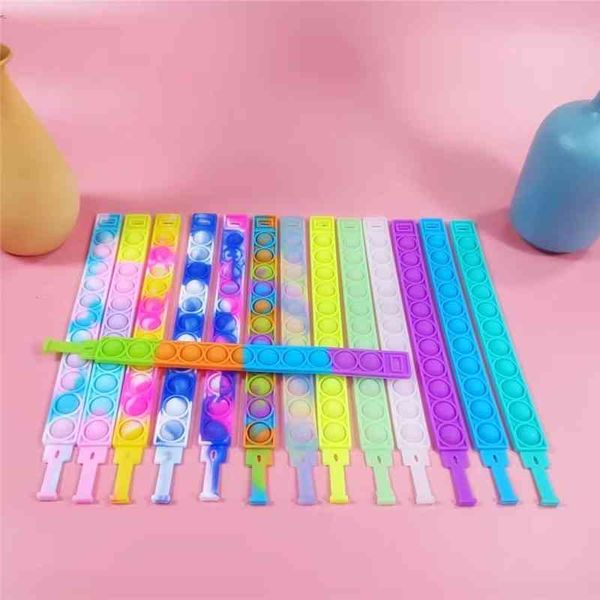 

rat killing pioneer bracelet children's puzzle decompression toy finger bubble silicone bracelet color luminous
