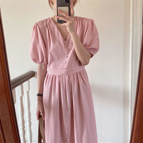 

dresses stylish vintage v-neck short sleeves summer a-line ol fashion gentle femme all match long es vestidos, Black;gray