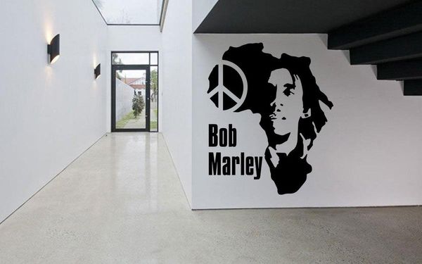 

wall stickers fashion music bob marley musician's singer room decoration home bedroom mural art yy23