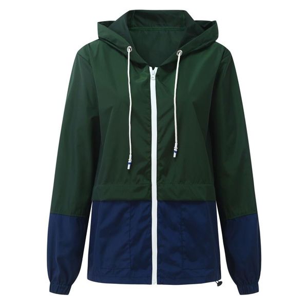 

women's jackets women waterproof jacket coat outdoor hiking long sleeve hooded raincoat zip pockets windbreaker autumn outerwear, Black;brown