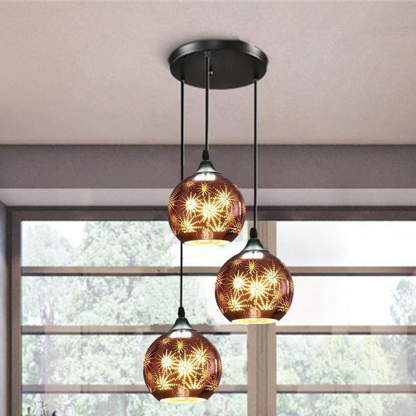 

modern led glass ball hanglamp deco maison industrial lamp pendant kitchen fixtures lights dining room bedroom lamps