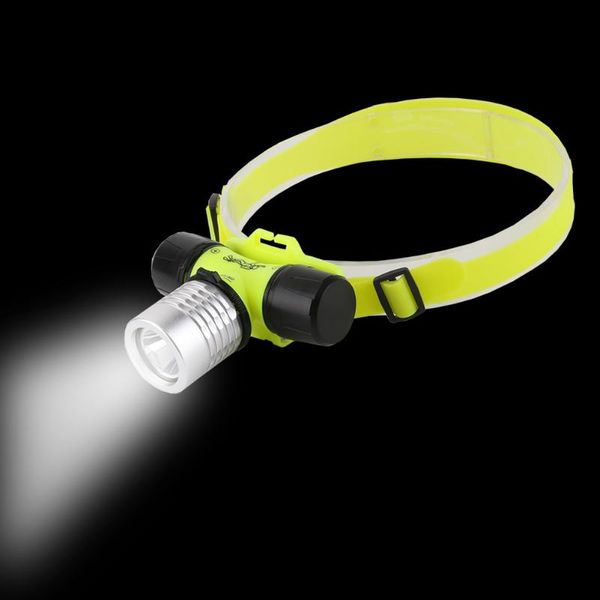 

mode led rechargeable diving headlamp underwater waterproof torch light headlamps