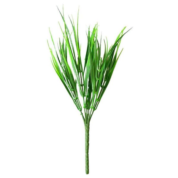 

7 fork simulation of plastic grass green ornament decorative flowers & wreaths