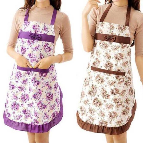 

aprons fashion kitchen apron for men women bbq cooking baking waist sleeveless floral with pocket home cleaning tool