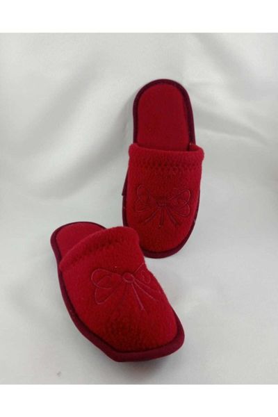 

women's red soft outsole winter slippers, Black