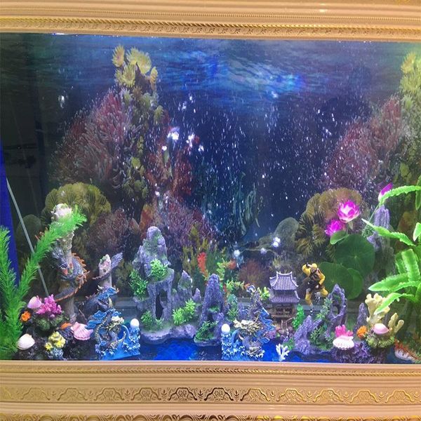 

aquarium decoration fishtank landscaping artificial rockery house spaceship ornaments aquascape landscape home decor accessories decorations