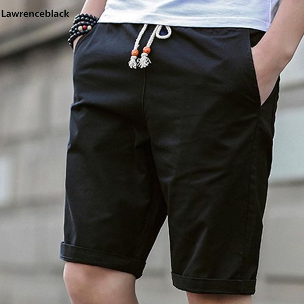 

men's shorts noneair cotton men brand casual summer plus size short knee length surfings leisure fitness breathable, White;black