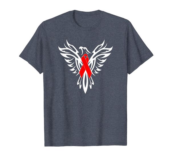 

hiv and aids awareness t shirt red ribbon phoenix b1, White;black