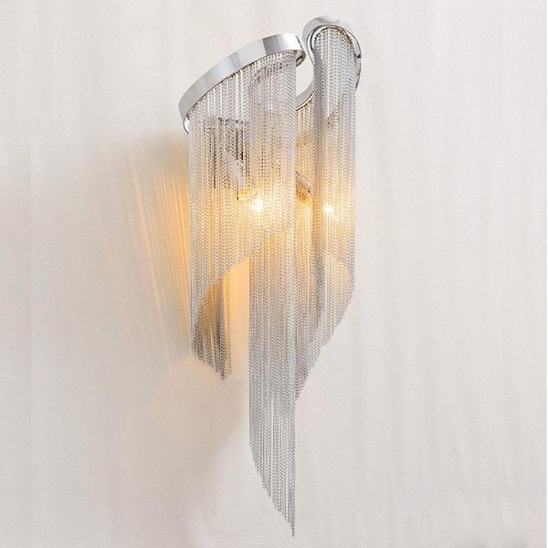 

wall lamps postmodern luxury chain lamp villa el aisle bedside tassel creative art lighting