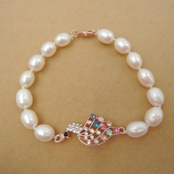 

beaded, strands 100% nature freshwater pearl bracelet- high good quality, Black