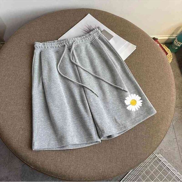 

s-5xl 100% cotton harajuku womens short high waist sports casual loose fitness sweatpants summer women clothing cycling, White;black