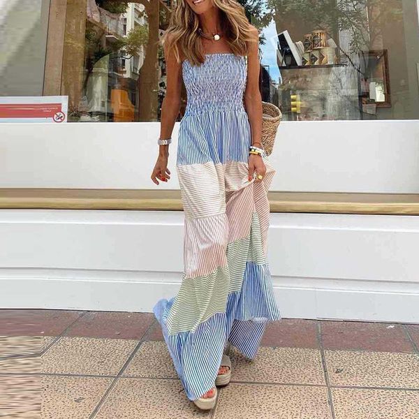 

casual dresses dress women summer patchwork beach long backless party square collar lady loose vacation vestido, Black;gray