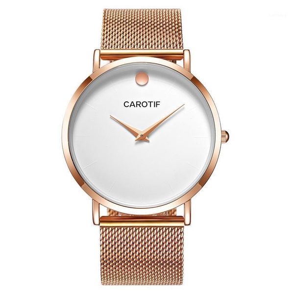 

wristwatches carotif mens watches sports waterproof simple ultra-thin men quartz watch fashion relogio masculino, Slivery;brown