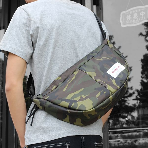 Messenger malas camuflagem fanny pack mens bagas de ombro oxford homem homem transversal corpo grande peito bolso com bolsos laterais Hbp