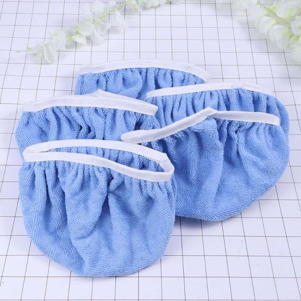 

car sponge 5 pcs polishing waxing microfiber bonnets pads - 9-10 inch (blue)
