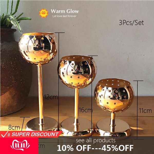 

chinese style metal candle holders simple golden wedding decoration bar party living room decor home candlestic