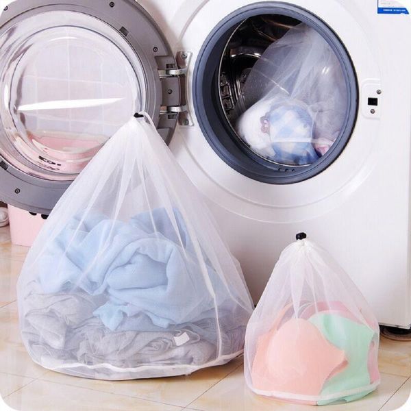 

laundry bags drawstring washing bag foldable protection net filter underwear bra socks household clothes care accessories