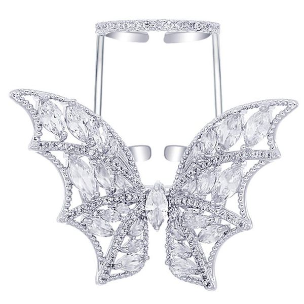 

cluster rings butterfly opening adjustable ring flying party wedding, Golden;silver