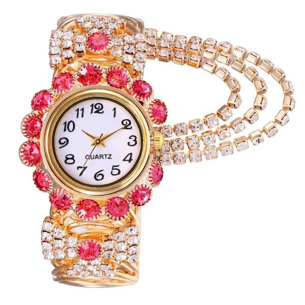 

wristwatches charm luxury jewelry bracelet women watch ladies rhinestone quartz wristwatch stainless steel clock bohemia montre femme relogi, Slivery;brown