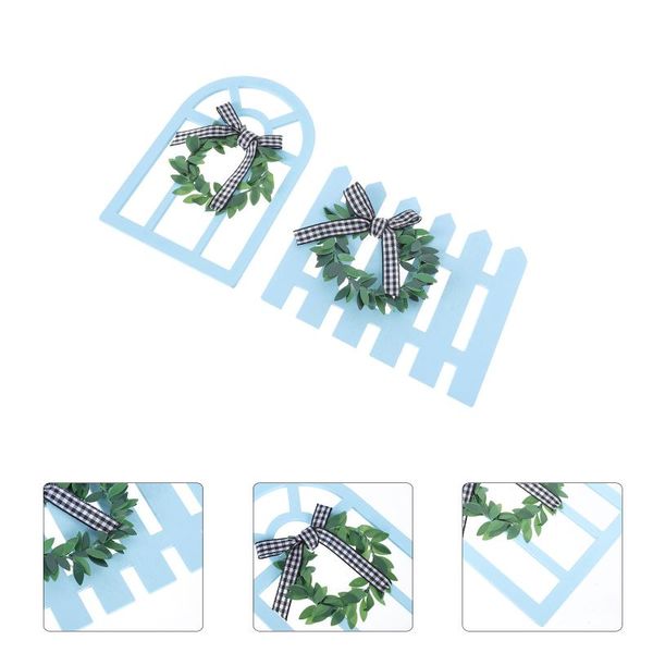 

frames 2pcs wood frame adornments creative farmhouse style window wall decoration