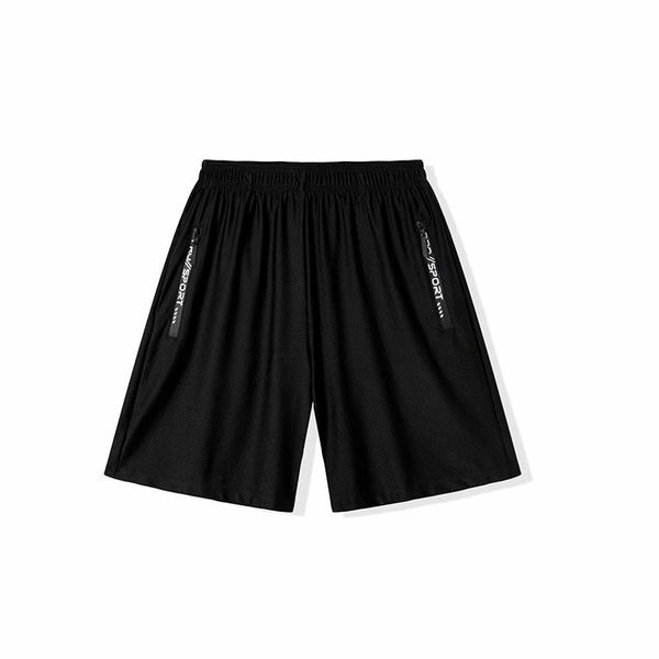 

running shorts ice silk men's summer thin casual loose pant quick-drying air conditioning five-point pants training sports, Black;blue