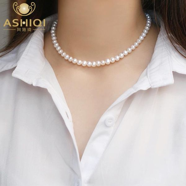 

chokers natural freshwater pearl necklace jewelry for women 2021 gift fashion, Golden;silver