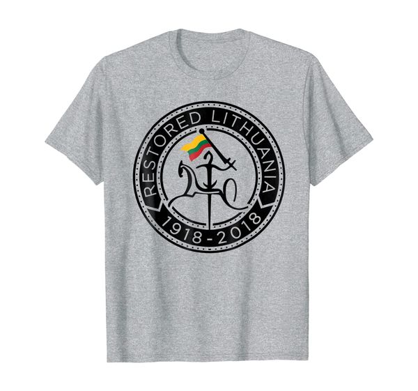 

restored lithuania 1918-2018 - lithuania strong t-shirt, White;black