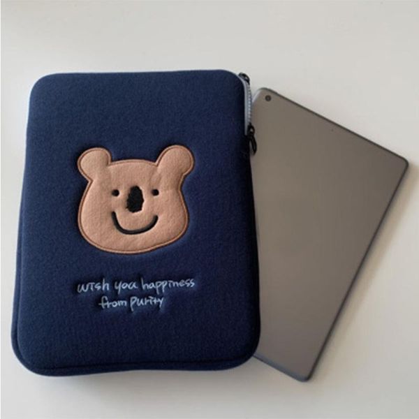 

designer dog bear lapsleeve bag 11 inch notebook for macbook air pro 9.7 dell asus hp acer case 2021 cosmetic bags & cases