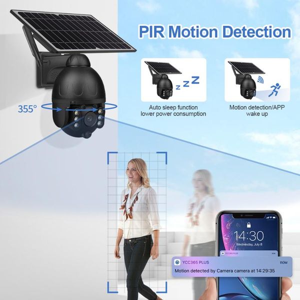 

cameras 2021 inqmega 4g wifi solar ip ptz camera starlight full color ir vision p2p sim card cloud storage