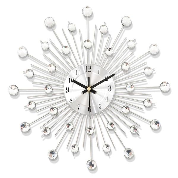 

wall clocks dandelion creative clock vintage metal art diamond fashion wrought iron home decoration 2 style