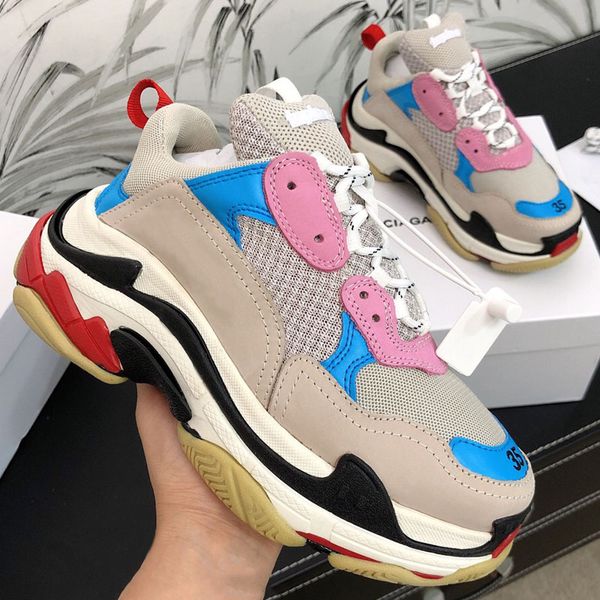 

sport run indoor soccer shoe bowling shoes paris crystal bottom casual dad platform triple s sneakers for men women vintage genuine leather